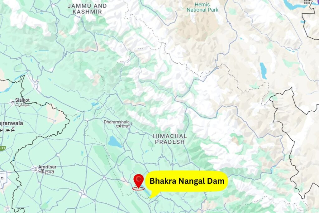 Bhakra Nangal Dam MAP